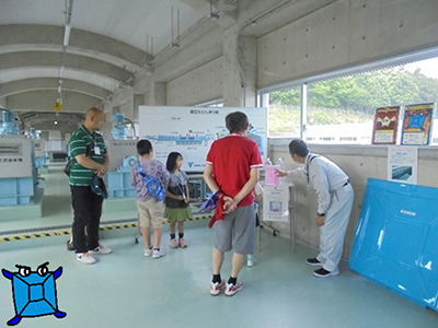 傾斜板の模型による実験写真